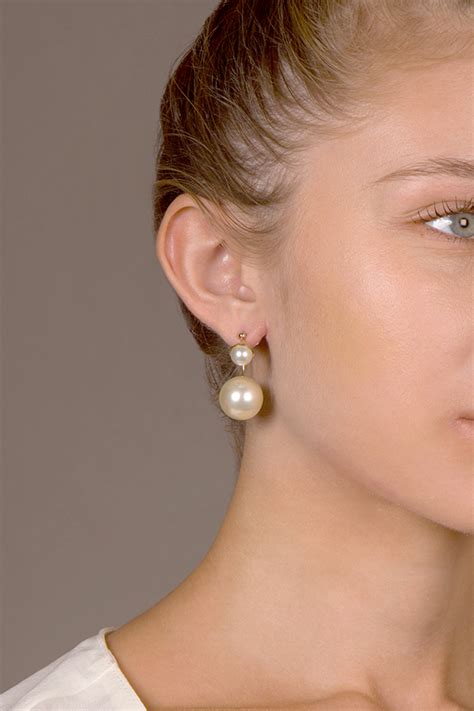 pearl earrings dior|christian Dior pearl earrings price.